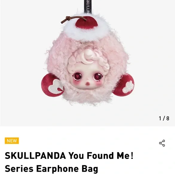 Authentic Skullpanda You Found Me earphones pouch keychain new - Picture 2 of 6